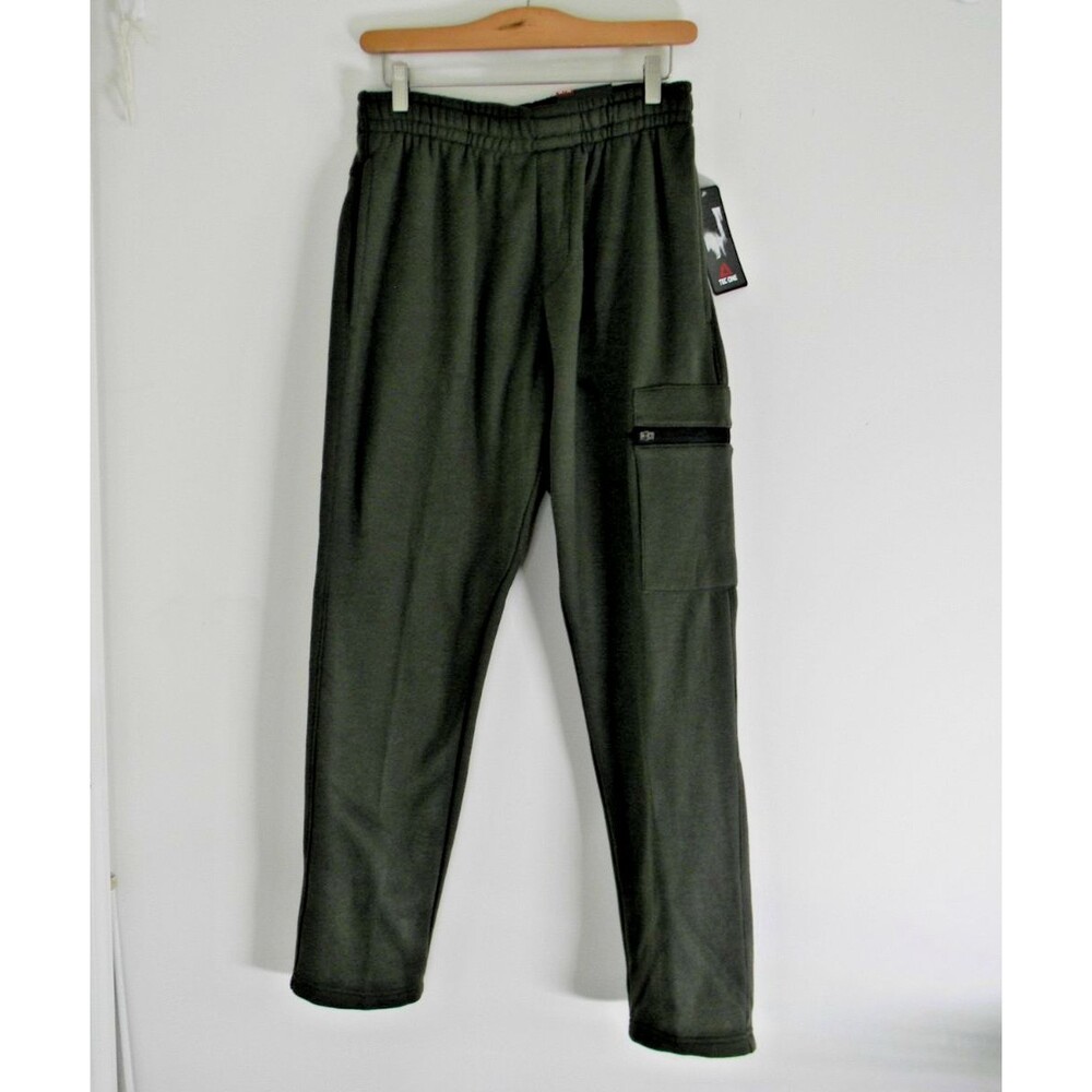 Tec-one Olive Green joggers Athletic Fit Zip Pockets Sie Med NWT